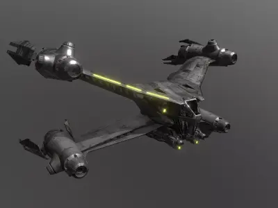 13Starfury spaceship Free 3D model