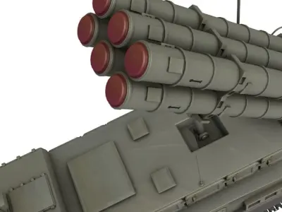 Buk M3 SA-17 missile systems 3D model