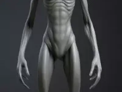 Gray alien 3D model get