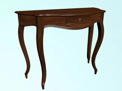 Coffee table made of walnut 3D model