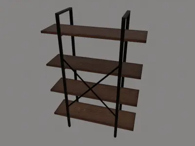 Wooden Shelf 3D model