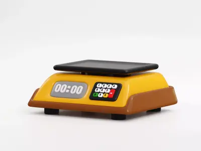 Digital Scale Low-poly 3D model