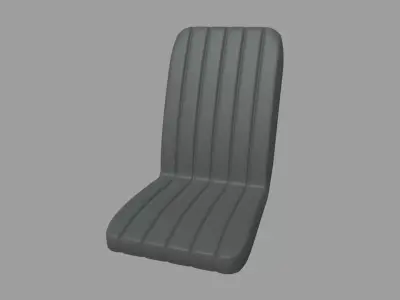 Car Seat 023 Low-poly 3D model