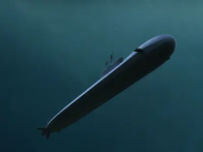 Nuclear submarine Borey  3D model