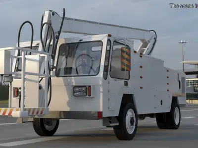 Aircraft Deicing Vehicle 3D model purchase