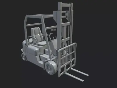 Forklift 3D model from CGTrader