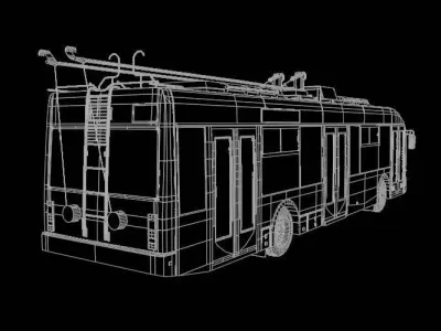 Trolleybus Belkommunmash 3D model