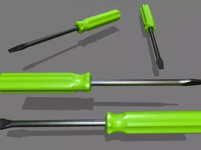 screwdriver Low-poly 3D model 40