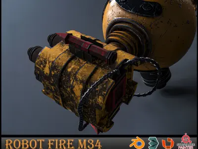 Robot Fire M34 3D model