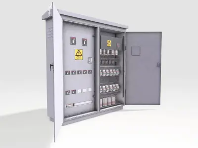 Electric Fuse Box Low-poly 3D model