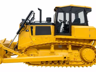 Tracked Bulldozer 3D Model Heavy Duty Earthmoving Machine 02 3D model