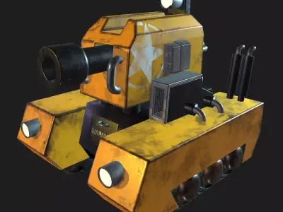 tank - mini tank - low poly game assets - game tank Free low-poly 3D model