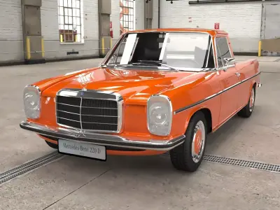 1972 model Mercedes Benz 220 D Pickup 3D model