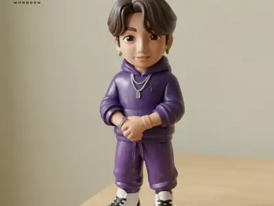 BTS Characters Pack Sculpture STL   Multi-Part K-Pop Figures 3D print model