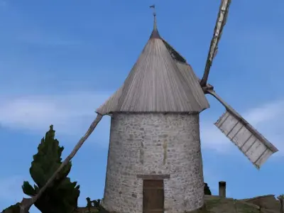 Windmill in France  still working 3D model