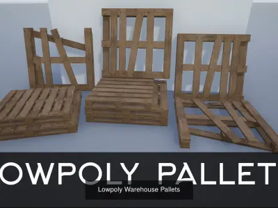 Warehouse Barrels-Pallets-Crates Collection 3D Model Pack
