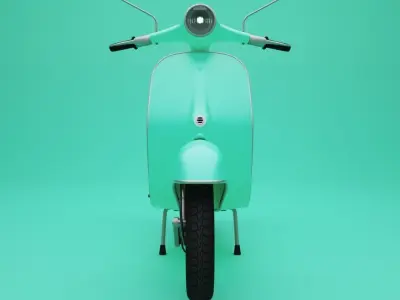 Italian Scooter Low-poly 3D model