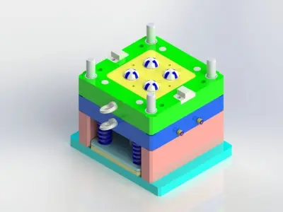 Collapsible Core Mold Free 3D model