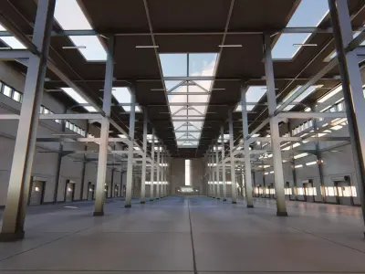 Warehouse inside of building 3D model