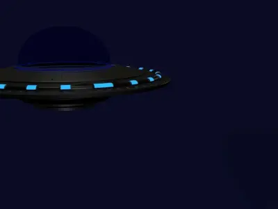 Ufo 3d model alien spaceship flying 3D model