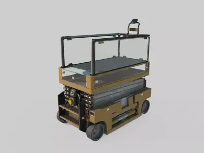 Modern engineering vehicle lift 3D model