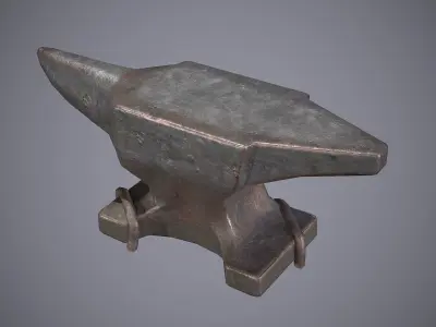 Anvil Medieval Low-poly 3D model