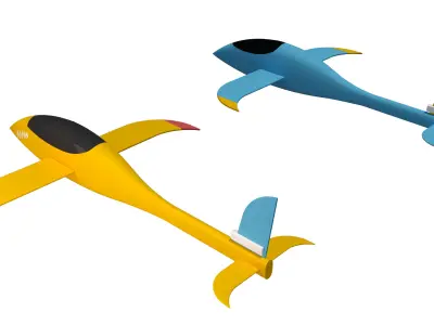 Game Model Aircraft Low-poly 3D model purchase