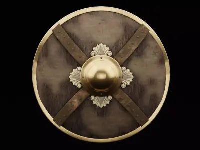 Ancient War Shield Low-poly 3D model