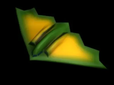 Big Toon Airplanes Low-poly 3D model