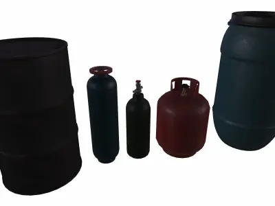 Industrial Props Pack 1 - Game props Low-poly 3D model