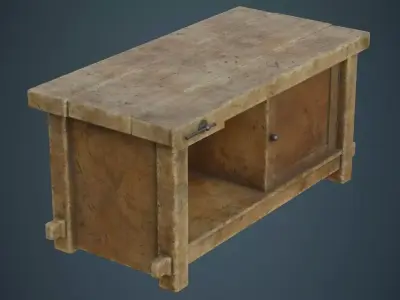 Workbench 2B Low-poly 3D model