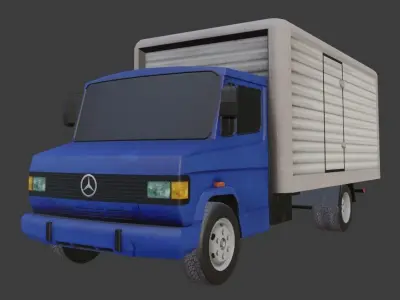 Mercedes Benz T2 Closed Truck Low-poly 3D model
