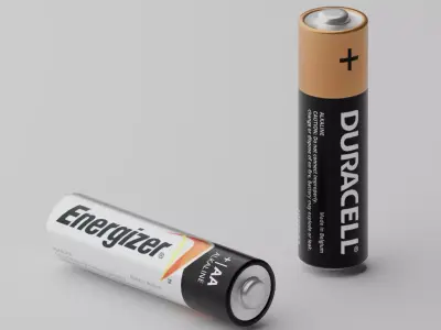 AA Battery with two different artworks Free low-poly 3D model