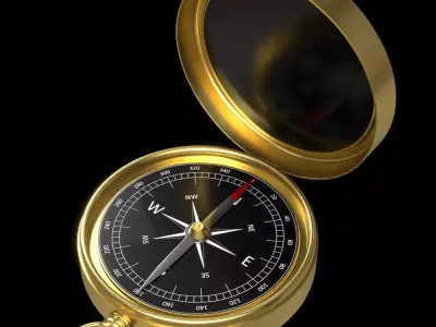 Gold Compass 3D model