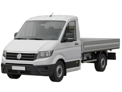 VW Crafter 2 Flatbed Truck 3D model