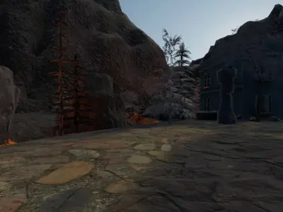 Desolate Village Ruins 3D model