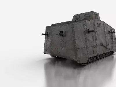 A7V German Tank WW1 3D model