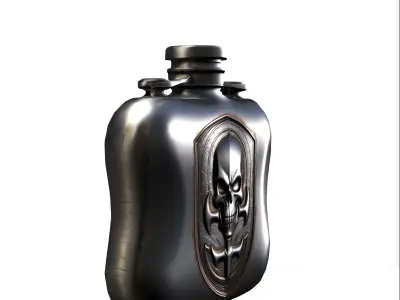 Flask Skull Low-poly 3D model