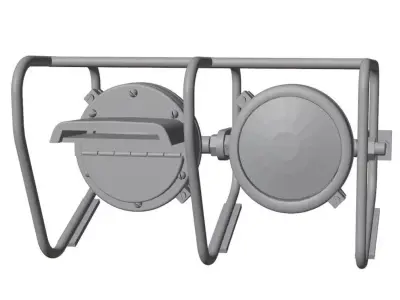 Headlights for the T55 tank 1-35 and 1-48 resin 3D print model