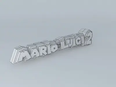 Mario And Luigi 2 - Text Logo 3D model