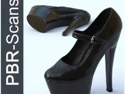High Heel High Poly 3D model
