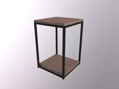 Furniture End Table Industrial Low-poly 3D model