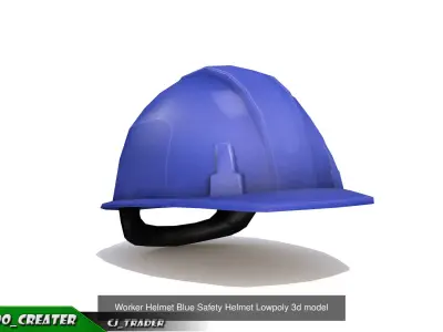 Worker Safety Helmet Collection Lowpoly 3d model 3D Model Pack