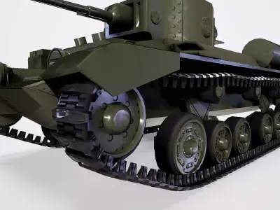 Infantry Tank MkIII Valentine- V Low-poly 3D model