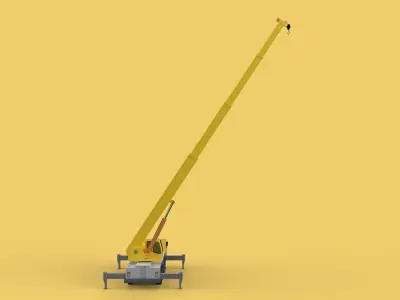OUTRIGGER TRUCK TELESCOPIC MOBILE CRANE ARM JIB LTM1070 LTM-1070 3D model