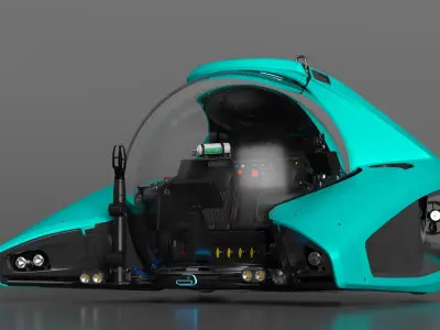 Futuristic Submersible Vehicle 3D model