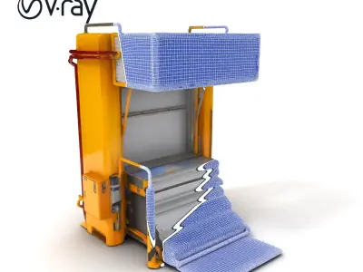 Industrial Loading Dock Station model pack Low-poly 3D model