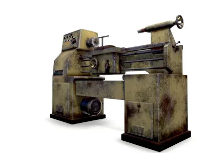 Lathe Low-poly 3D model