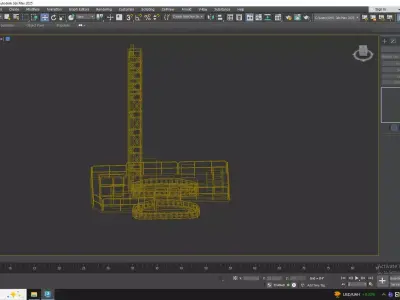 Drill Rig Mining D6290 Simplified Low-poly 3D model