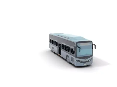 Sleek Urban Bus model pack Low-poly 3D model purchase